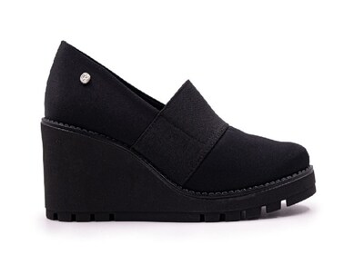 Foto 1 | Foto 1 | Zapatos Hispana 015451 Licra Textil Negro Casual Dama