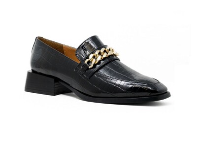 Foto 1 | Foto 1 | Zapatos Salamandra 027205 Croco Charol Negro Casual Dama