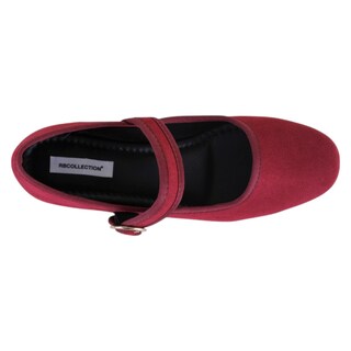 Foto 3 | Foto 3 | Mary Jane Exterior Gamuza Color Rojo Para Mujer De Rbcollection