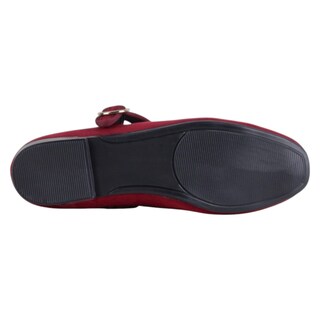 Foto 4 | Foto 4 | Mary Jane Exterior Gamuza Color Rojo Para Mujer De Rbcollection