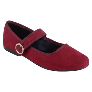 Foto 1 | Foto 1 | Mary Jane Exterior Gamuza Color Rojo Para Mujer De Rbcollection