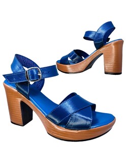 Foto 4 | Foto 4 | Sandalias de Piel con Plataforma Enco Footwear MD114-01 Azul