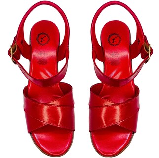 Foto 5 | Foto 5 | Sandalias de Tacón Enco Footwear MD114-01 Rojas para Mujer