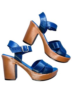 Foto 2 | Foto 2 | Sandalias de Piel con Plataforma Enco Footwear MD114-01 Azul