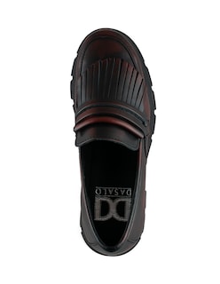 Foto 5 | Foto 5 | Mocasines de Piel Dasalo Penny Loafer Vino para Mujer