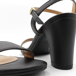Foto 5 | Foto 5 | Sandalia Con Tacón Exterior Piel Vegana Color Negro Para Mujer De Rbcollection