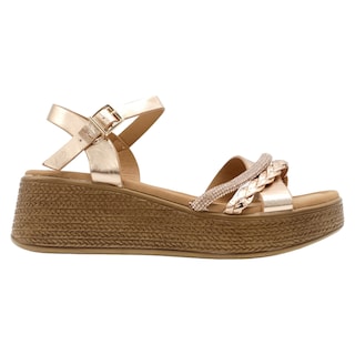 Foto 2 | Foto 2 | Sandalias Con Plataforma Exterior Piel Vegana Color Café Para Mujer De Rbcollection
