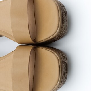 Foto 4 | Foto 4 | Sandalias Con Plataforma Exterior Piel Vegana Color Beige Para Mujer De Rbcollection