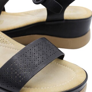 Foto 5 | Foto 5 | Sandalias Con Plataforma Rbbasics Exterior Piel Vegana Negro Para Mujer