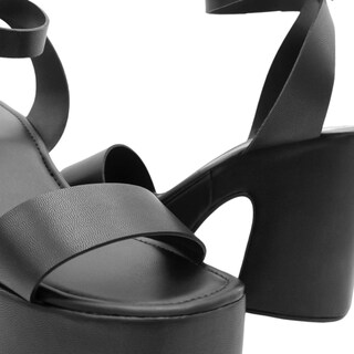 Foto 6 | Foto 6 | Sandalia Con Tacón Rbbasics Exterior Piel Vegana Negro Para Mujer