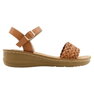 Foto 2 | Foto 2 | Sandalias Rbcollection con Plataforma Exterior Piel Vegana Café para Mujer