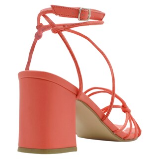 Foto 3 | Foto 3 | Sandalia con Tacón Naranja para Mujer