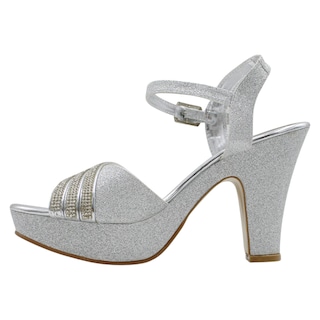 Foto 4 | Foto 4 | Sandalias con Tacón Rbcollection Plateadas para Mujer