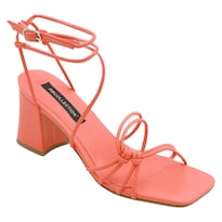 Sandalia con Tacón Naranja para Mujer