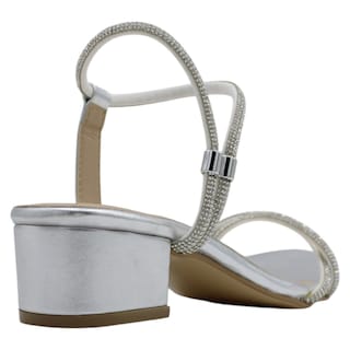 Foto 3 | Foto 3 | Sandalias de Tacón Rbcollection Plata para Mujer