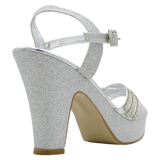 Foto 3 | Foto 3 | Sandalias con Tacón Rbcollection Plateadas para Mujer