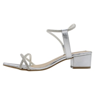 Foto 4 | Foto 4 | Sandalias de Tacón Rbcollection Plata para Mujer