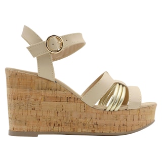 Foto 2 | Foto 2 | Sandalias de Plataforma Rbcollection Piel Vegana Beige para Mujer