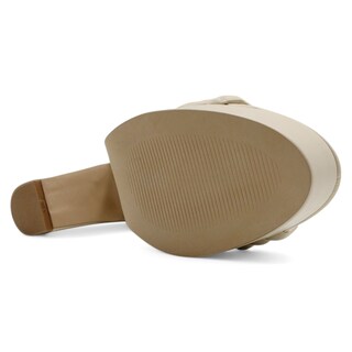 Foto 5 | Foto 6 | Sandalia de Tacón Rbcollection Piel Vegana Beige para Mujer