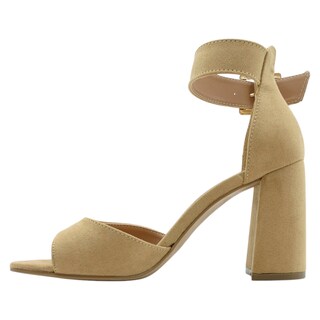 Foto 4 | Foto 4 | Sandalia de Tacón Rbcollection Café para Mujer