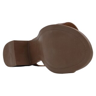 Foto 5 | Foto 5 | Sandalia Con Tacón Exterior Piel Vegana Color Café Para Mujer De Rbcollection