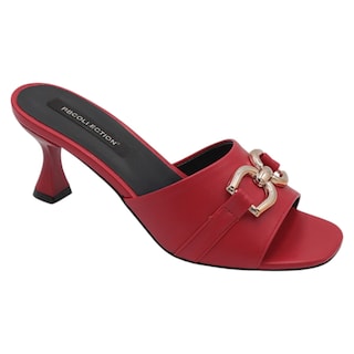 Foto 1 | Foto 1 | Sandalia Con Tacón Exterior Piel Vegana Color Rojo Para Mujer De Rbcollection