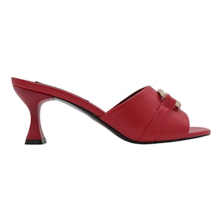Foto 2 | Foto 2 | Sandalia Con Tacón Exterior Piel Vegana Color Rojo Para Mujer De Rbcollection