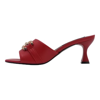 Foto 4 | Foto 4 | Sandalia Con Tacón Exterior Piel Vegana Color Rojo Para Mujer De Rbcollection