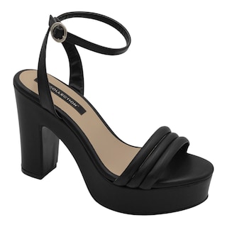 Foto 1 | Foto 1 | Sandalia Con Tacón Exterior Piel Vegana Color Negro Para Mujer De Rbcollection