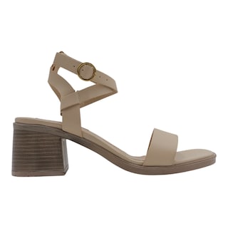 Foto 2 | Foto 2 | Sandalia Con Tacón Exterior Piel Vegana Color Beige Para Mujer De Rbcollection