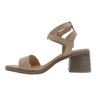 Foto 4 | Foto 4 | Sandalia Con Tacón Exterior Piel Vegana Color Beige Para Mujer De Rbcollection