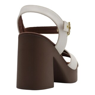 Foto 3 | Foto 3 | Sandalia Con Tacón Exterior Piel Vegana Color Blanco Para Mujer De Rbcollection