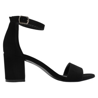 Foto 2 | Foto 2 | Sandalia Con Tacón Exterior Gamuza Color Negro Para Mujer De Rbcollection