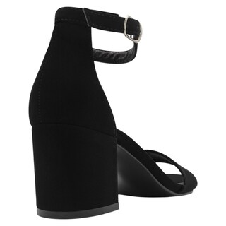Foto 3 | Foto 3 | Sandalia Con Tacón Exterior Gamuza Color Negro Para Mujer De Rbcollection