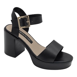 Foto 1 | Foto 1 | Sandalia Con Tacón Exterior Piel Vegana Color Negro Para Mujer De Rbcollection