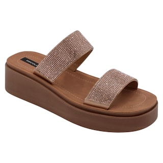Foto 1 | Foto 1 | Sandalias Con Plataforma Exterior Textil Color Café Para Mujer De Rbcollection