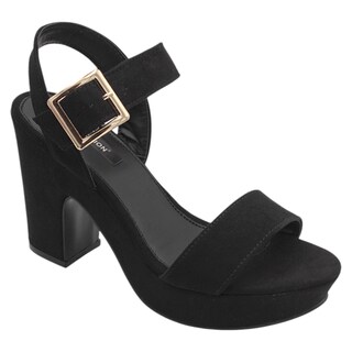 Foto 1 | Foto 1 | Sandalia Con Tacón Exterior Gamuza Color Negro Para Mujer De Rbcollection