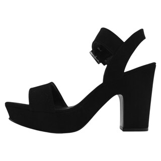 Foto 4 | Foto 4 | Sandalia Con Tacón Exterior Gamuza Color Negro Para Mujer De Rbcollection