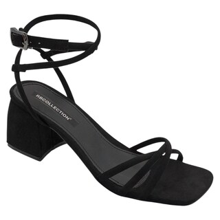 Foto 1 | Foto 1 | Sandalia Con Tacón Exterior Textil Color Negro Para Mujer De Rbcollection