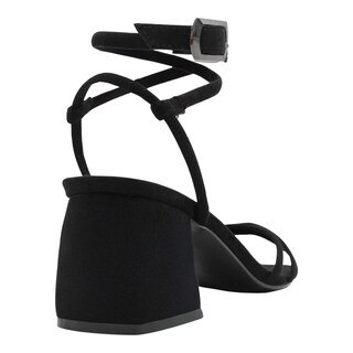 Foto 3 | Foto 3 | Sandalia Con Tacón Exterior Textil Color Negro Para Mujer De Rbcollection