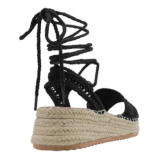 Foto 4 | Foto 4 | Sandalias Con Plataforma Exterior Textil Color Negro Para Mujer De Rbcollection