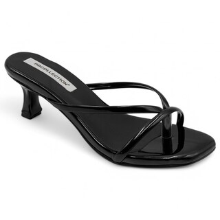 Foto 2 | Foto 2 | Sandalia Con Tacón Exterior Charol Color Negro Para Mujer De Rbcollection