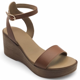 Foto 2 | Foto 2 | Sandalias Con Plataforma Exterior Piel Vegana Color Café Para Mujer De Rbcollection