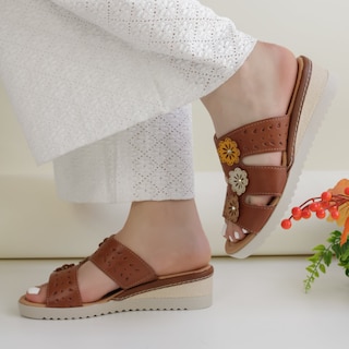 Foto 1 | Foto 1 | Sandalias Con Plataforma Exterior Piel Vegana Color Café Para Mujer De Rbcollection