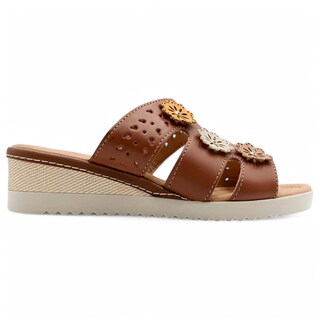Foto 3 | Foto 3 | Sandalias Con Plataforma Exterior Piel Vegana Color Café Para Mujer De Rbcollection