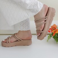 Sandalias Con Plataforma Exterior Piel Vegana Color Rosa Para Mujer De Rbcollection