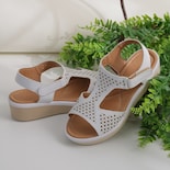 Sandalias Con Plataforma Exterior Piel Vegana Color Blanco Para Mujer De Rbcollection