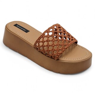 Foto 2 | Foto 2 | Sandalias Con Plataforma Exterior Piel Vegana Color Café Para Mujer De Rbcollection