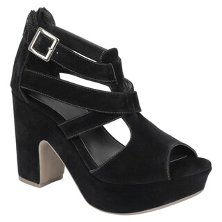 Foto 1 | Foto 1 | Sandalia Con Tacón Exterior Terciopelo Color Negro Para Mujer De Rbcollection