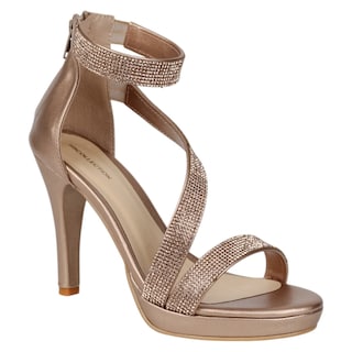Foto 1 | Foto 1 | Sandalia Con Tacón Exterior Sintético Color Oro Para Mujer De Rbcollection